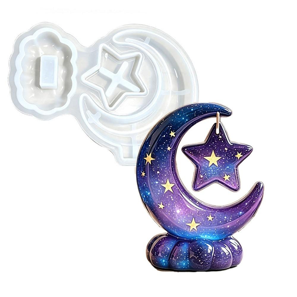 Heart Frame Ornament Silicone Mold, Star Moon Wing DIY Crystal Resin Craft Mold, Art Toy Silicone Candle Mold, Handmade Decoration Tool, Soap Molds, Candle Molds For Candle Making