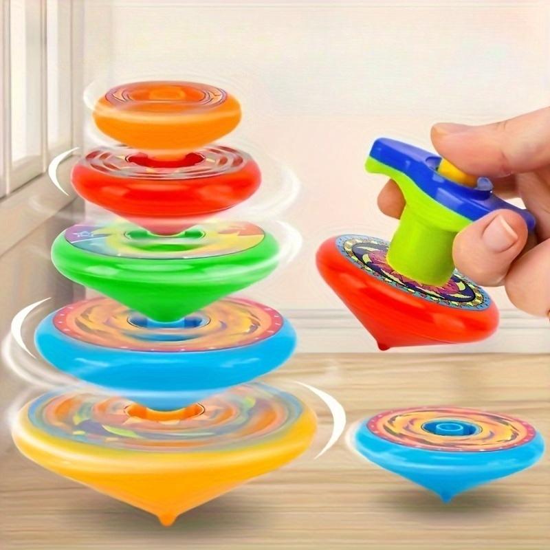 Stacked music gyro toy (1 set), colorful multi-layer spinning music, fun launcher spinning toy, parent-child interactive tabletop game gyro battle toy
