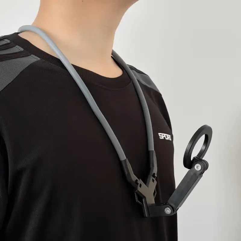 1 Premium Magnetic Neck Phone Holder with Adjustable and Flexible Gooseneck Design, Suitable for Hands-free Viewing, Live Streaming, and Video Recording, Universally Compatible with Smartphones