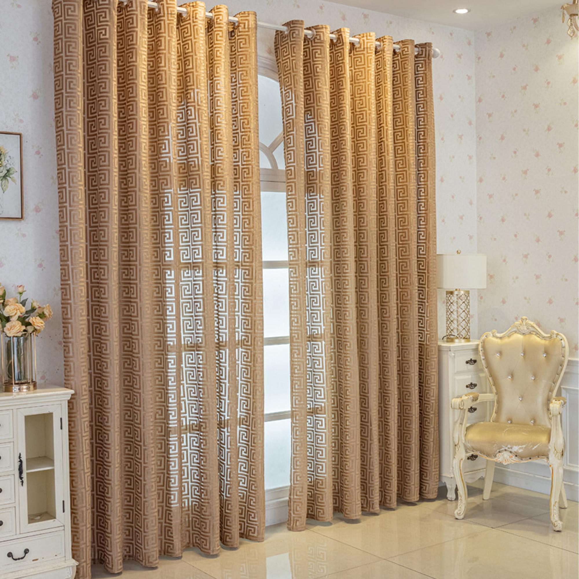 Luxury Embroidered Hollow-Out Curtain, Top Ring Hanging Drapes for Bedroom and Living Room Partition Home Decor, Minimalist Style