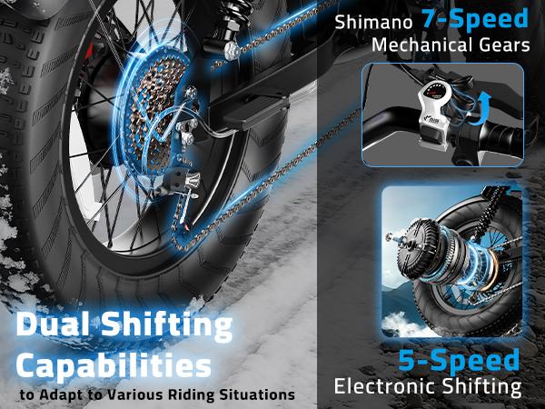 YOULON 2000W Electric Bike for Adults, 60V 23Ah Battery, Dual Hydraulic Disc Brakes, 20” Fat Tire All-Terrain Off-Road E Motorcycle, Full Suspension, 31MPH Long Range E Dirt Bike