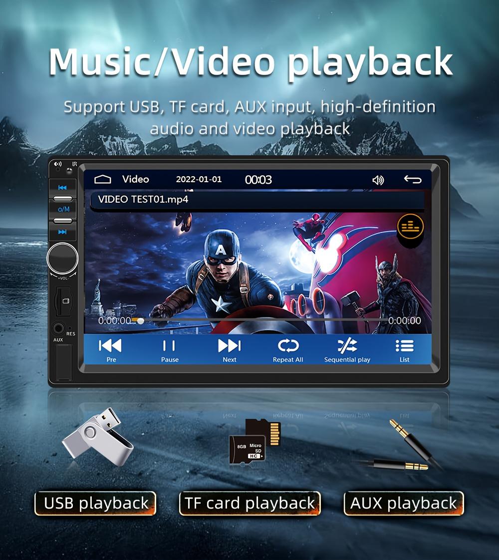 7-Inch 2DIN Vehicle Stereo Featuring Carplay, Android Auto, a Mounted Player, Compatible with USB/TF Cards, Wireless Player, And Car MP5 Multimedia System 7018, Without Battery