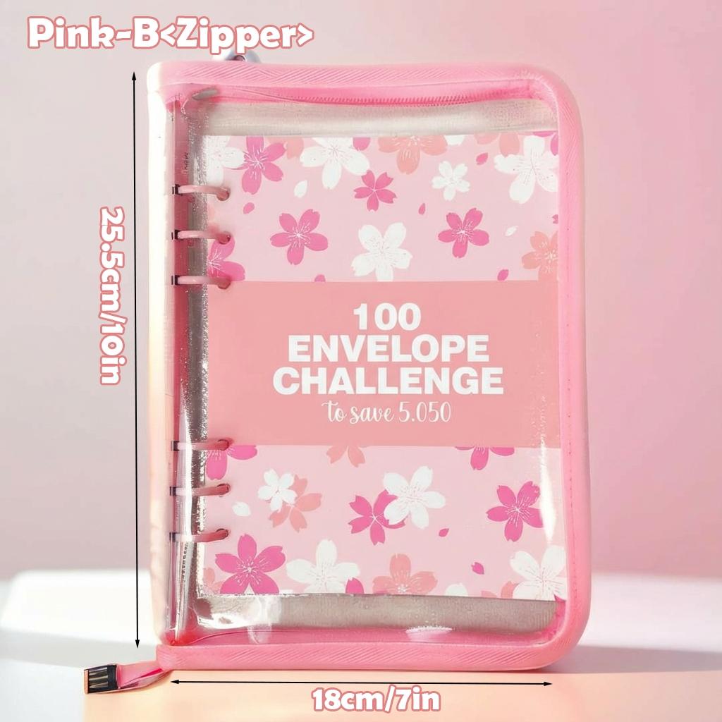 2026 Money-Saving Challenge Binder - Budget Binder with Cash Envelopes, Savings Challenge Planner, Savings Challenge Book for Home & Office - Ideal New Year & Valentine's Day Gift