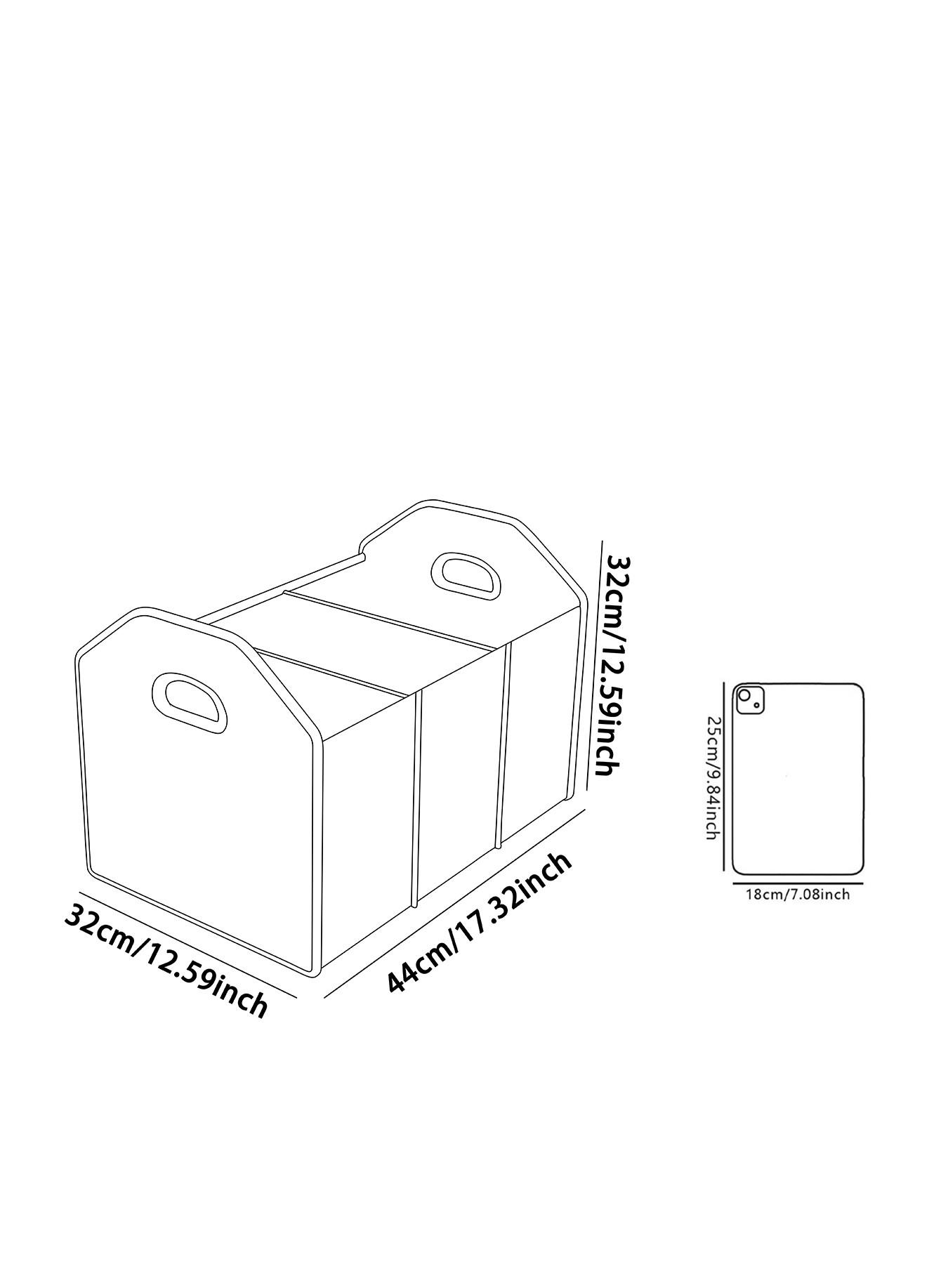 Rabbit Strawberry Pattern Car Storage Box, Foldable Trunk Organizer with Dividers, Multi-Functional Vehicle Holder for All Seasons, Car Storage Organizers