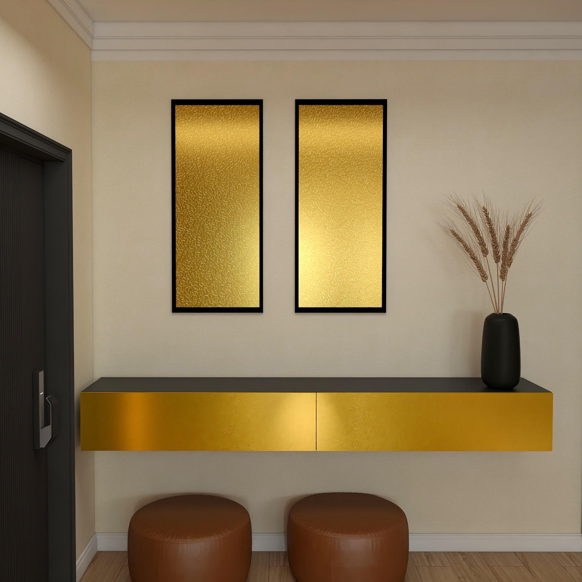 Gold Wallpaper Self-Adhesive Cleanable Removable Peel and Stick Refrigerator Speaker Dryer Cabinet Oven Appliances Furniture Renovation Kitchen Glitter Wallpaper 17.7" X 78.7"