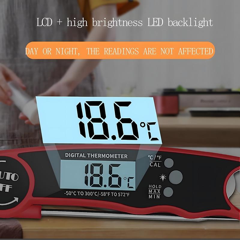 Digital Meat Thermometer, 1 Count Waterproof Food Thermometer, Instant Read Kitchen Thermometer for Dining Room Barbecue Home, Digital Cooking Thermometer Digital Meat Thermometer, 1 Count Waterproof Food Thermometer, Instant Read Kitchen Thermometer for Dining Room Barbecue Home, Digital Cooking Thermometer