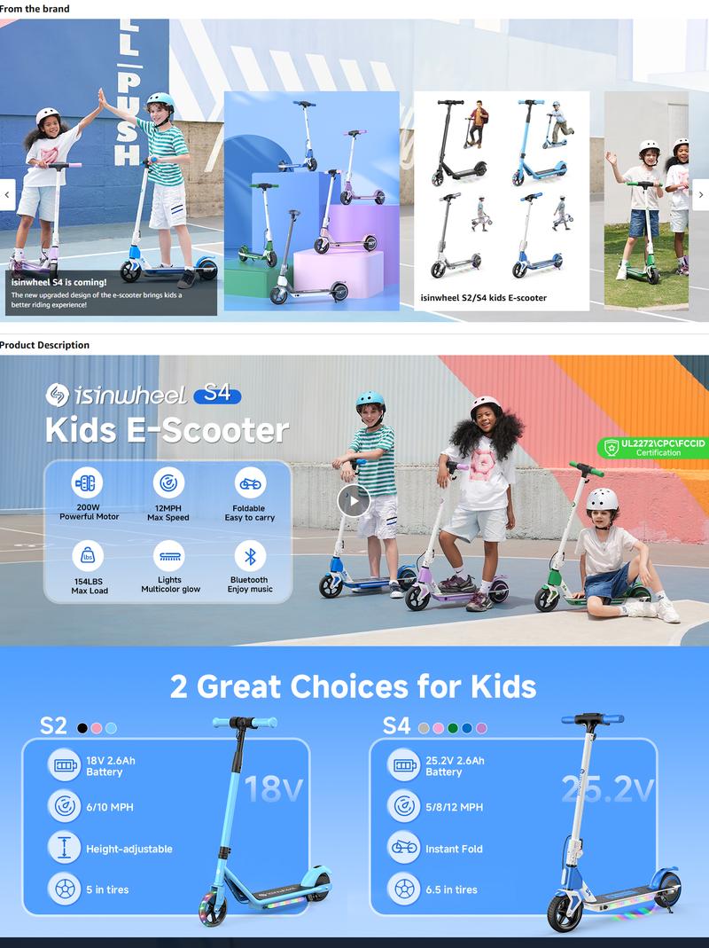 【Valentine's Day】 Electric Scooter for Kids, 12 MPH Top Speed, 200W Motor, 5-9 Miles Range, Bluetooth with Music, Disc Brakes, UL Lithium Battery, Aluminum Alloy Frame, 6.5-Inch Solid Tires Foldable Electric Scooter forAges 6-14