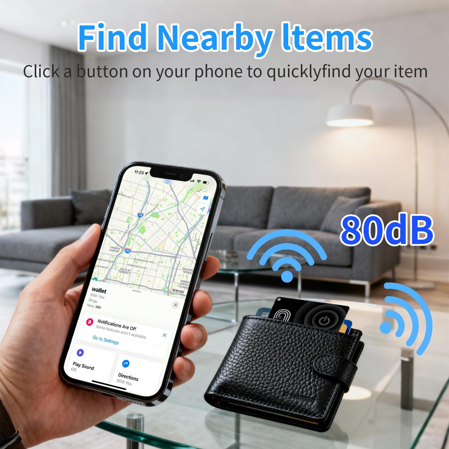Mini Tracker Magicard Pro for iPhone, Works with Find My, Wireless Charging, Waterproof, Lost Device Protection, Wallet Car Key Finder, Smart Tracking Tag