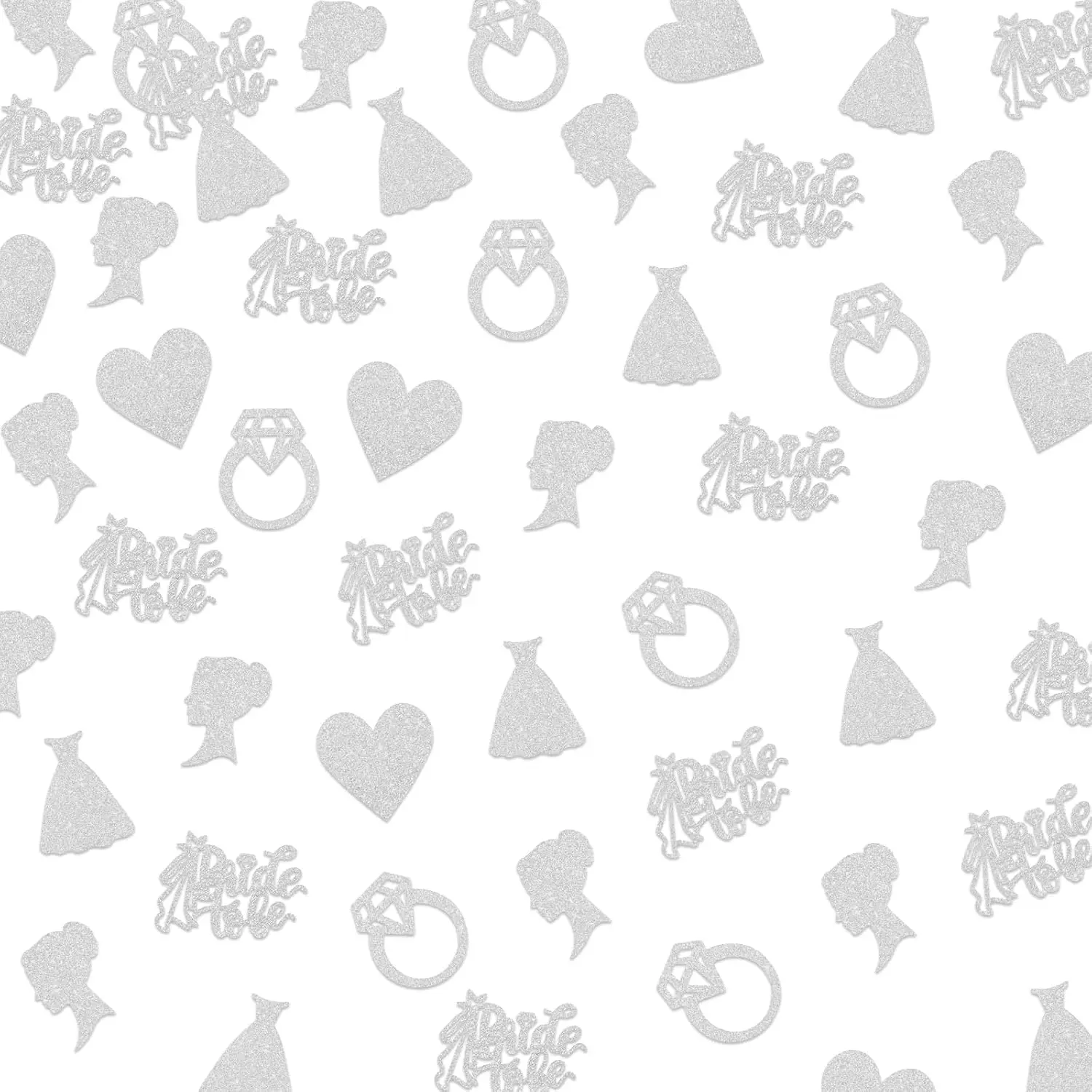 150 count Bridal Shower Party Decorations,  Glitter Bride to Be Confetti,  Ring Table Scatter, Bridal Shower Engagement Wedding Party Decorations Supplies
