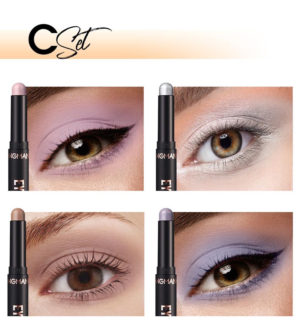 Cream Eyeshadow Stick Gift Set, 8 PCS Soft Smooth Matte Earth & Bright Metal Color Contour Sticks, Waterproof & Long-Lasting