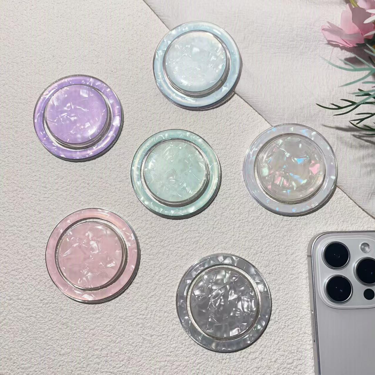 Magsafe Magnetic Phone Holder, Vibrant Shell Texture, High Aesthetic Design, Secure Grip, Compatible with All Smartphones