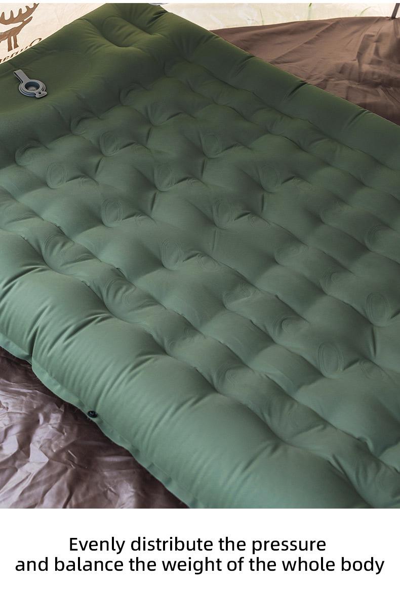 Camping Sleeping Pad Ultralight Inflator Camping Mat with Built-in Foot Pump & Pillow, Upgraded Compact Camping Air Mattress for Camping, Backpacking, Hiking