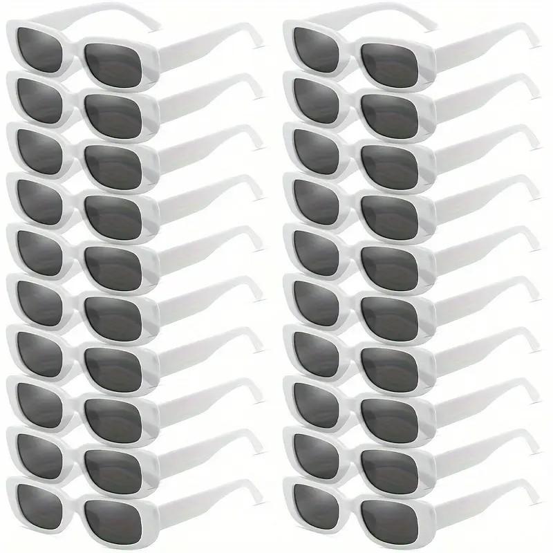 20pcs Retro Square Glasses, Classic Square Frame for Men and Women, Luxury Wedding Favors, Christmas, Valentine's Day, Rock Theme Party