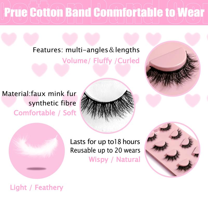 5D Faux Mink Lashes 3 Style False Eyelashes 100% Handmade Luxurious Fake Eyelashes 5D Faux Mink Lashes 3 Style False Eyelashes 100% Handmade Luxurious Fake Eyelashes