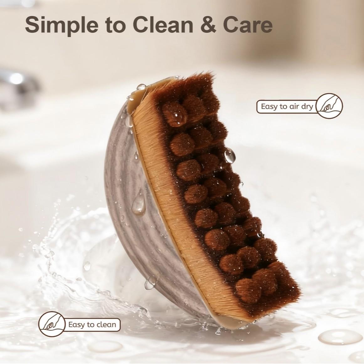 1 Piece Lymph contour facial brush, manual lymphatic drainage massager, natural makeup brush with durable soft bristles, low-allergenic ergonomic facial cleansing brush (for shaping facial contours) Valentine's Day, Mother's Day, Teacher's Day gift