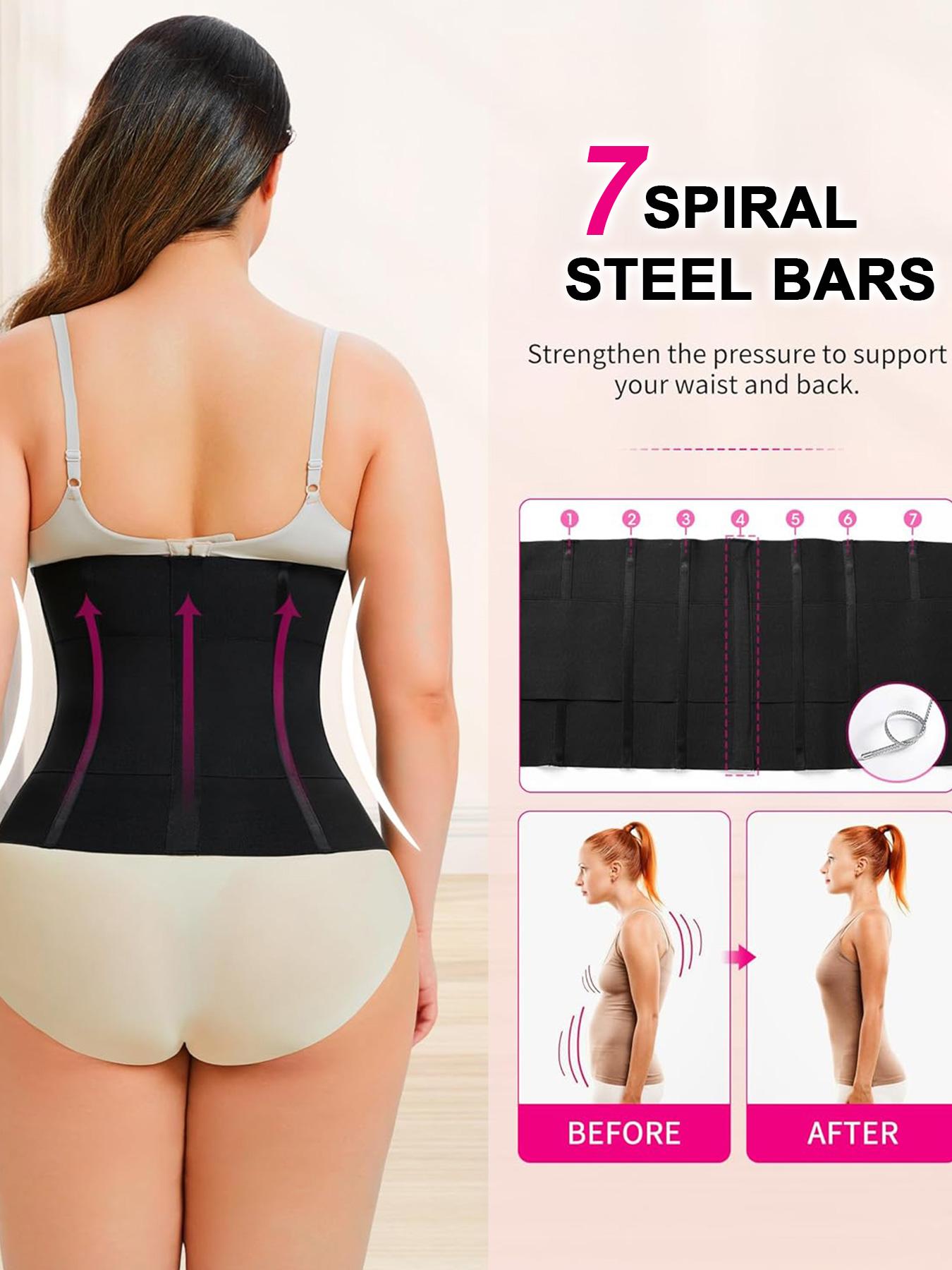 Women's Shapewear Waist Trainer Belt, High Waist Shaping, Adjustable Three-Panel Design, Front Buckle Closure, Slimming & Supportive, Ideal for Daily Wear