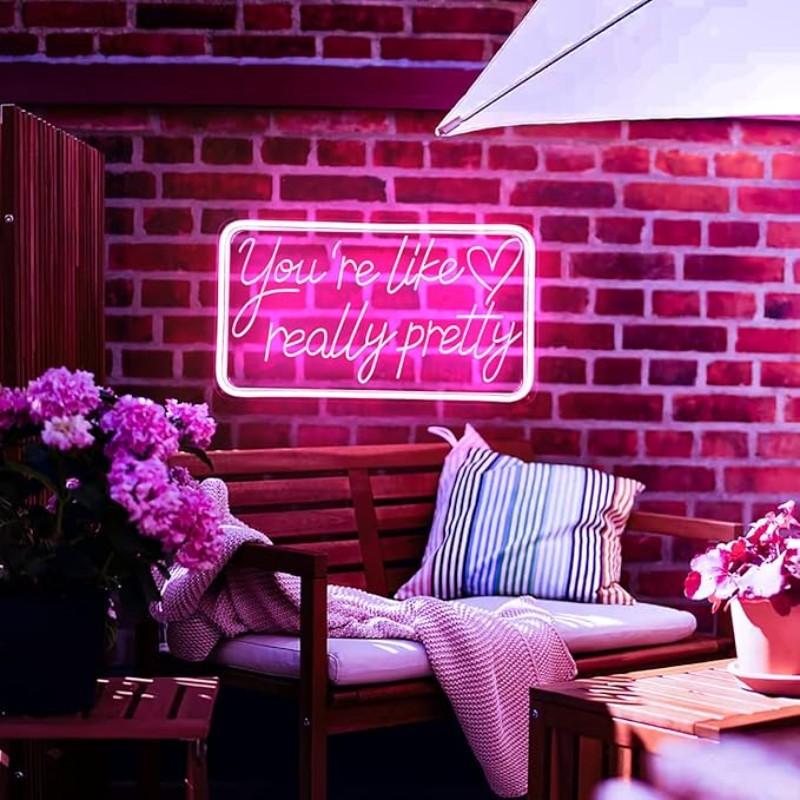 Wall Decor Neon Sign LED Neon Sign Aesthetic Room Decoration Suitable for Teenage Girls Neon Name Sign for Bedroom Hair Salon Wedding Party