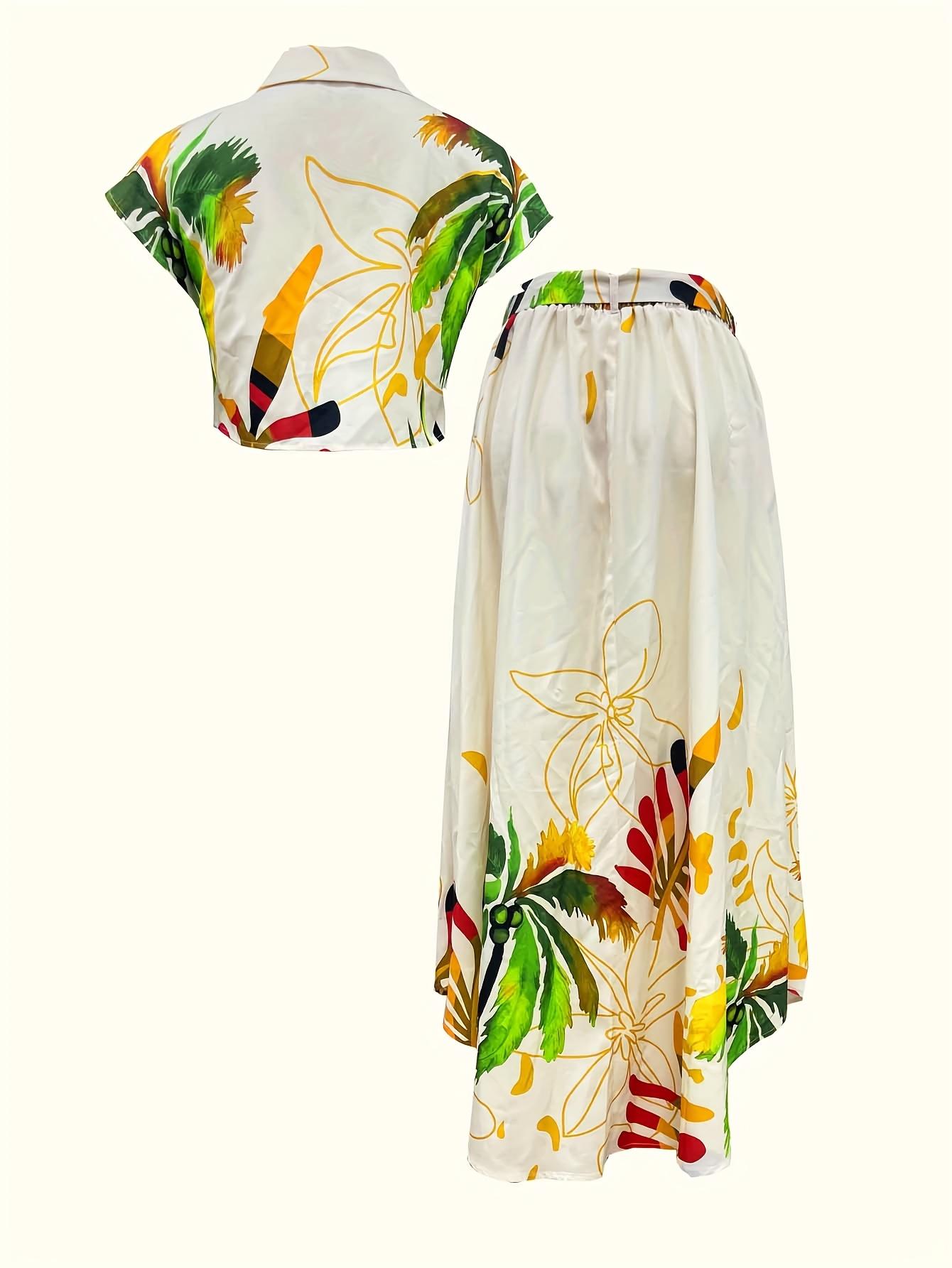 [Skirt Suit] New European And American Style Fashion Positioning Print Skirt Suit