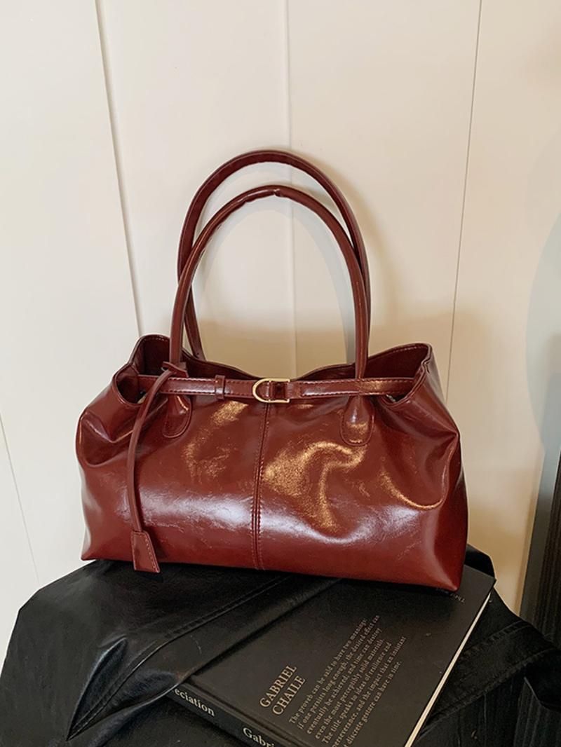 Elegant Vintage Bag, Large Capacity Shoulder Bag, Commuter Handbag, Daily Commuter Purse, Simple Versatile Daily Use for Women, All Seasons