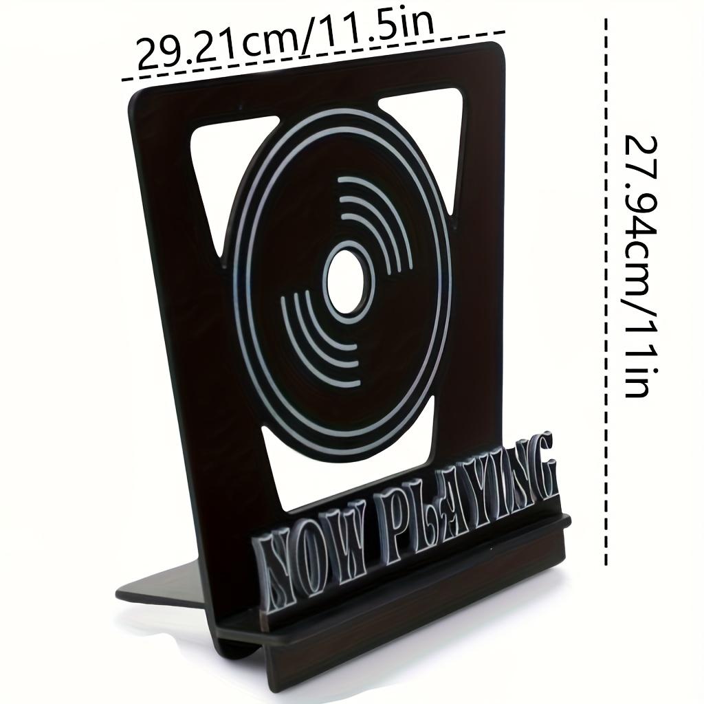 Wooden Vinyl Record Rack, Cool Design Holds 5-7 Covers, Display Lps CD DVD, Ideal Gift, Stylish Storage Solution, Display Riser