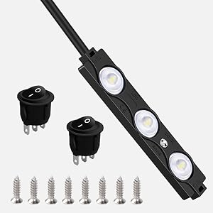 Nilight  8PCS 24LED Rock Light for Cargo Truck Pickup Bed Off Road Under Car Side Marker LED Rock Lighting Kit w/Switch White#springtok