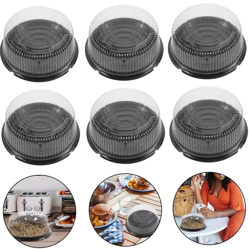 Buy 10 Get 2 Free, 12pcs 8-Inch Round Cake Pans, Plastic Disposable Cake Containers with Lids, Transparent Cake Boxes for Baking