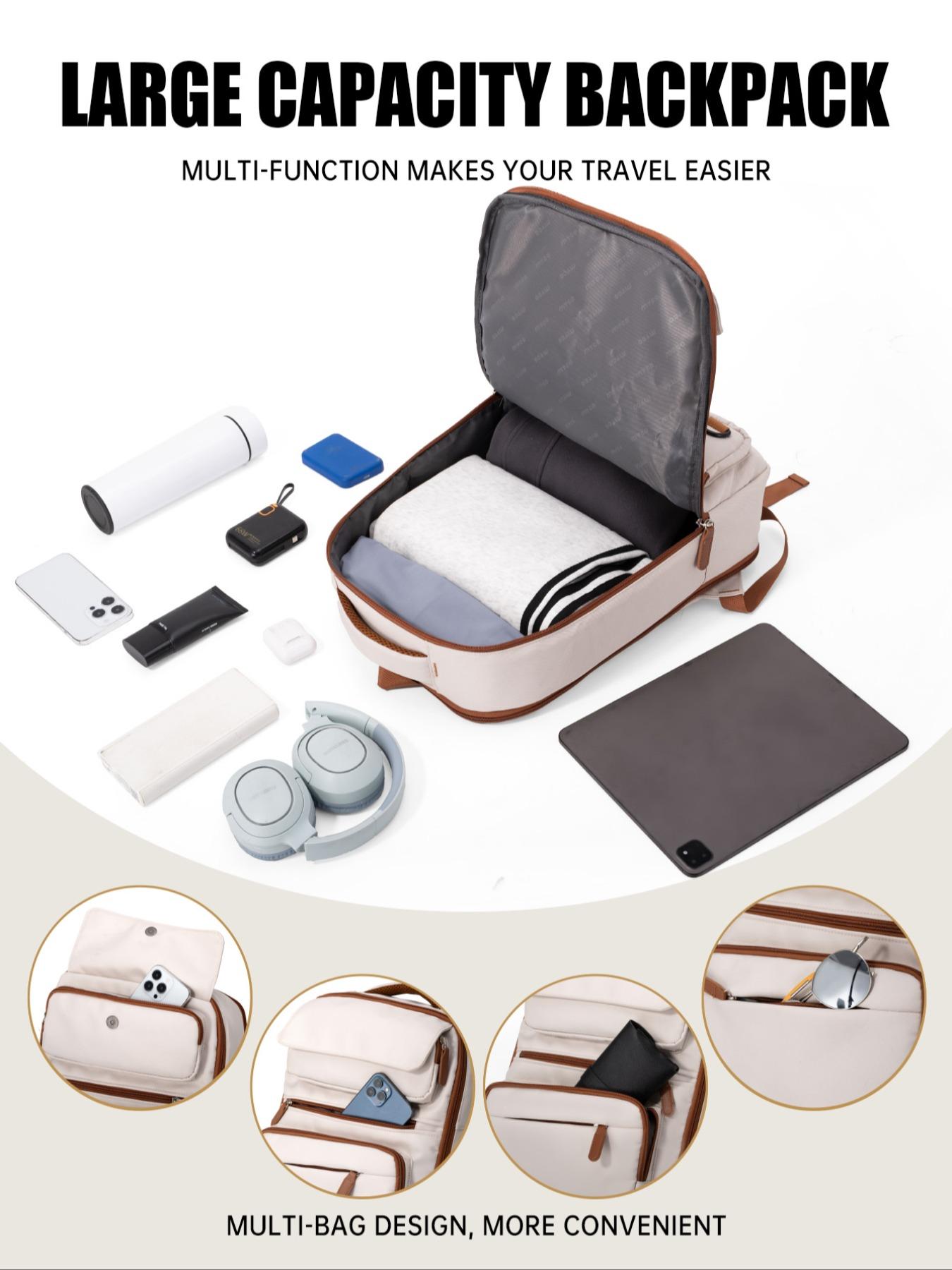 Large Capacity Expandable Backpack, Casual Lightweight Backpack, Airline Approved Carry-On Luggage, Durable and Lightweight Design, Perfect for Daily Use, School and Work