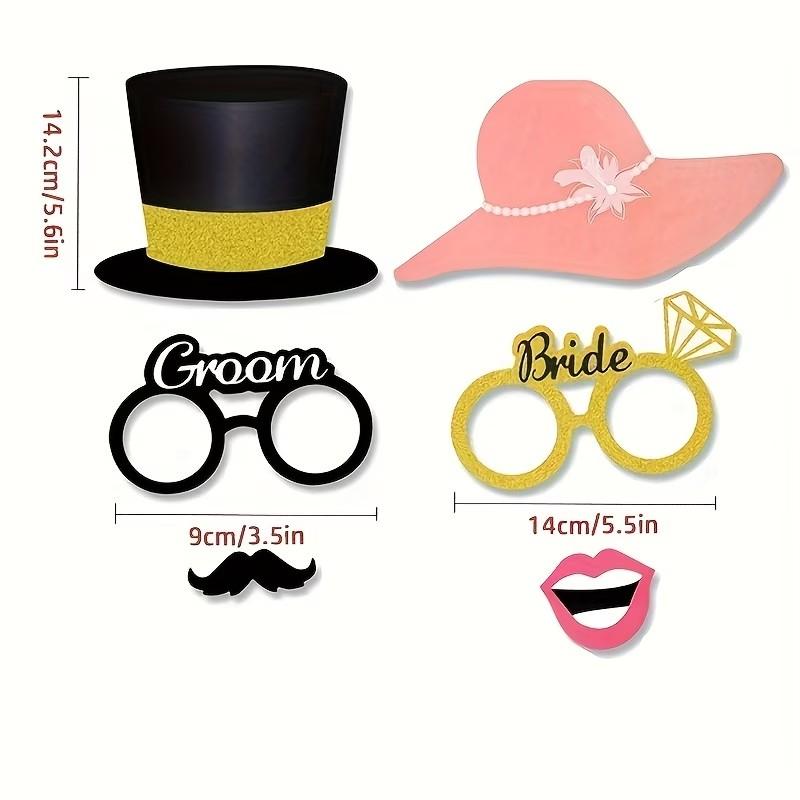 52pcs Wedding Photo Booth Additions, Creative Reception Decor, Capture Funny Moments, Perfect for Weddings and Bridal Celebrations