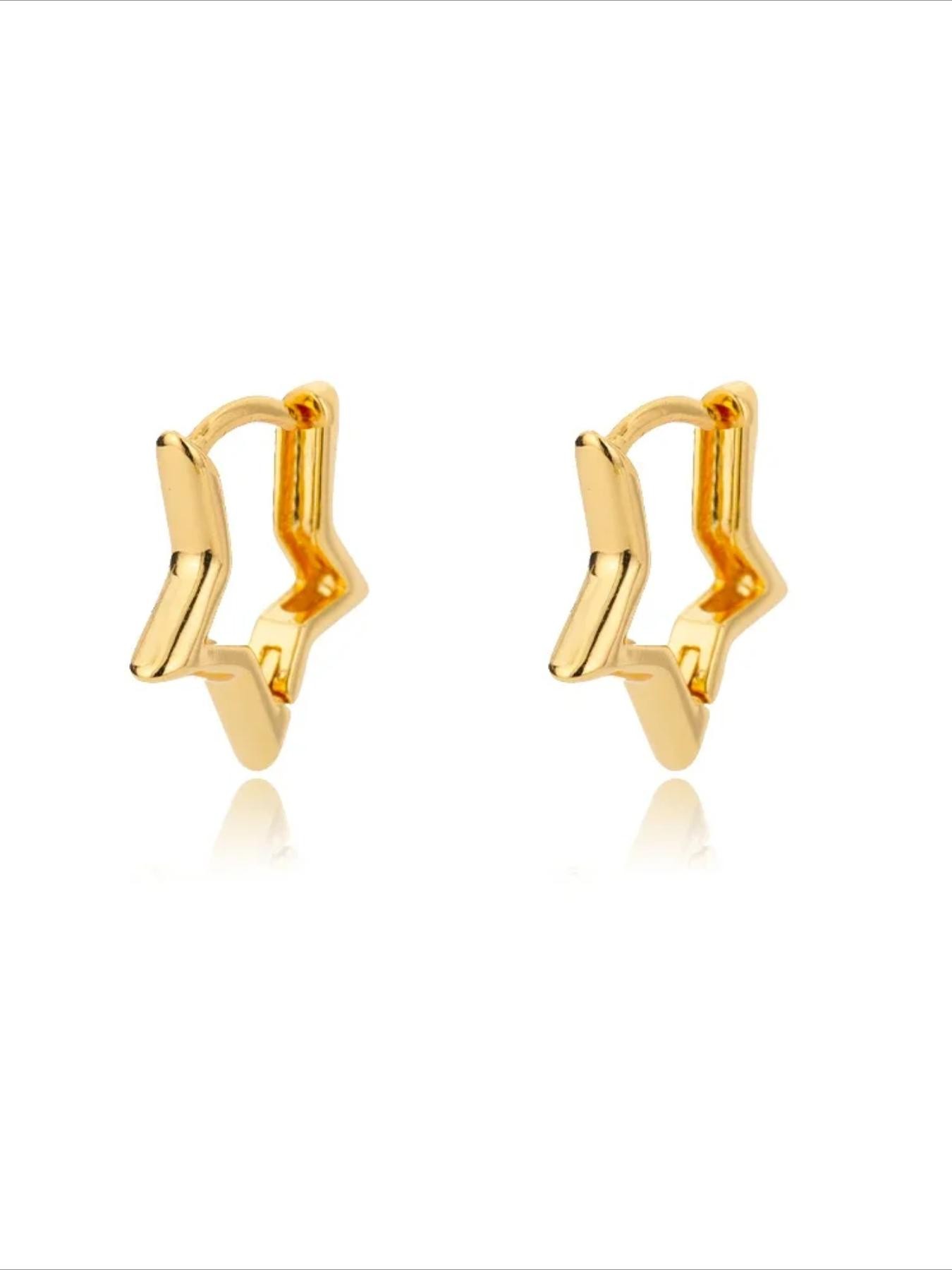 Fashion Simple Star Ear Cuffs, Fashionable Hoop Shape Earrings, Unique Design Women's Daily Commute Elegant Earrings, Versatile Jewelry for Everyday Wear, Hoops Shape Earrings
