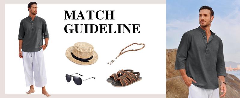 Runcati Mens Linen Shirts Casual Cotton 3/4 Sleeve Regular-Fit Henley T-Shirt Summer Lightweight Beach Yoga Tops Runcati Mens Linen Shirts Casual Cotton 3/4 Sleeve Regular-Fit Henley T-Shirt Summer Lightweight Beach Yoga Tops