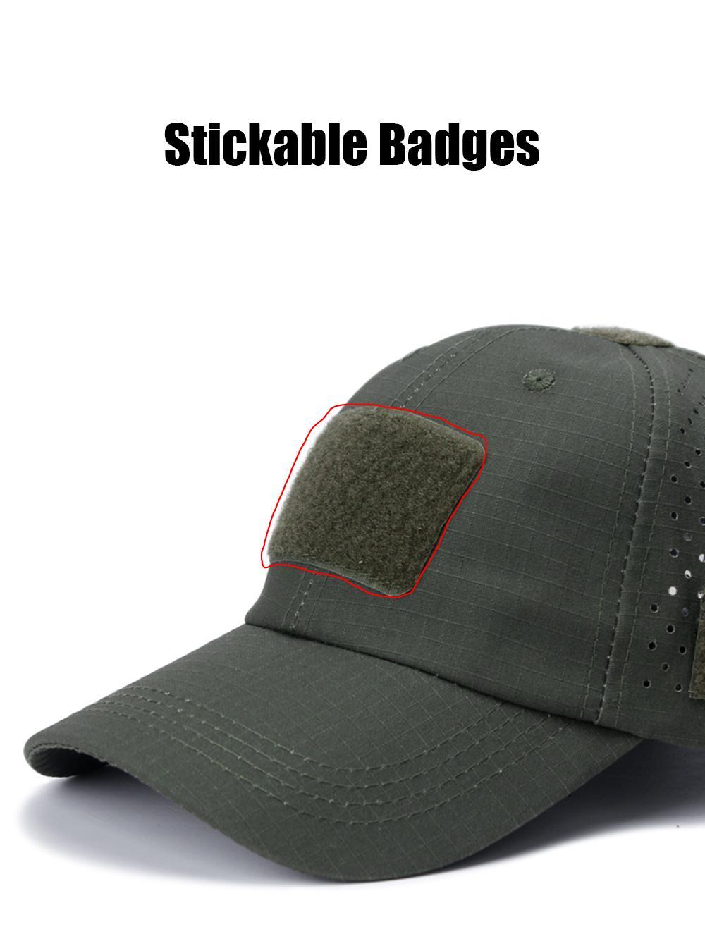 Unisex 2-Pack Breathable Mesh Tactical Baseball Caps - Adjustable Casual Sports Mesh Snapback Outdoor Ventilated Sports Hats with Hook & Loop Patch, Black Navy Multi-Color for Hiking All-Weather Adventures, Adjustable Hat, Casual Sports Cap