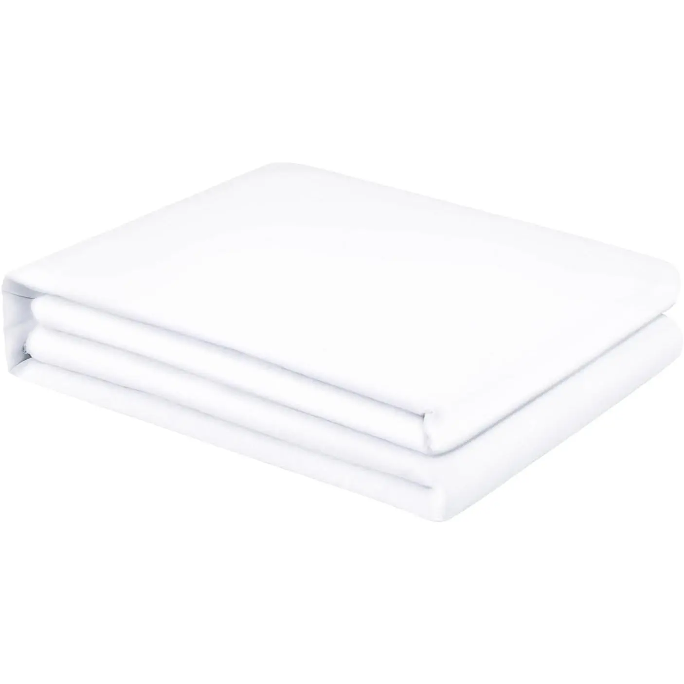 Twin Flat Sheet - Hotel Quality - Brushed Microfiber Top Sheet - Ultra Soft & Breathable - Wrinkle-Free - Easy Care - Single Flat Sheet (Twin, White)(Gift)