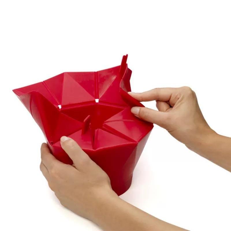 Foldable Silicone Popcorn Bucket, Microwave Safe with Handle, Heat Resistant Reusable Container, Food Grade BPA Free, Creative Popcorn Maker