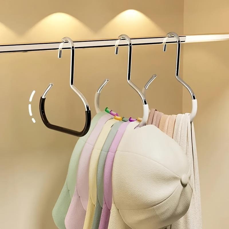 Solid Color Hat Hanger, 3 Counts/set Multifunctional Metal Hat Storage Rack, Space Saving Hat Organizer for Home Closet Bedroom, Hanging, Hat Hanger Holder, Hat Hooks Storage
