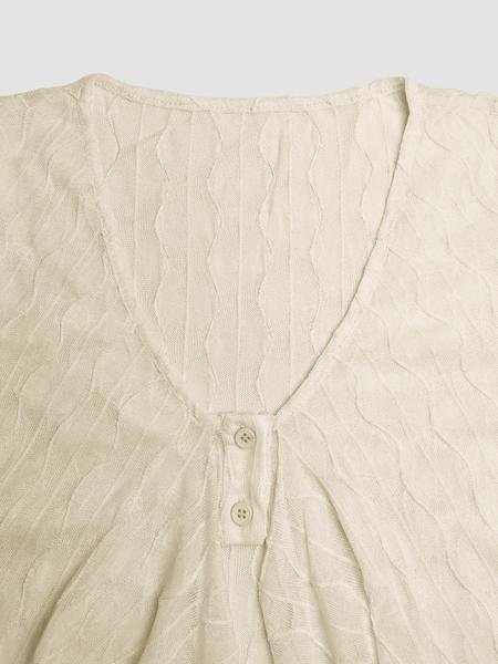 Women's Cute Sexy Button Tie Lace Top, Summer Woven Thin Fabric Loose Fit Blouse, Casual Fashionable Ladies' Clothing