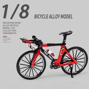 1:8 Model Alloy Bicycle Diecast Racing Finger Mountain Bike Model Metal Pocket Bicycle Simulation Collection Toys for children