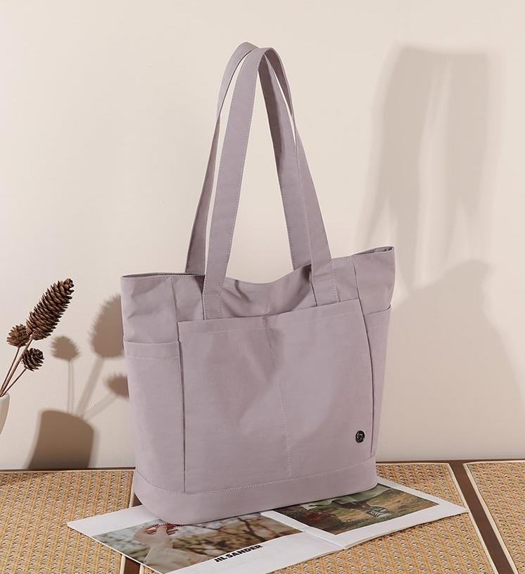 Minimalist Light Large Capacity Tote Bag, Waterproof Nylon Commuter Shoulder Bag, Multi-Pocket Laptop Backpack, Ultra-Lightweight