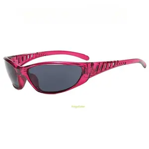 European & American Retro-Style Sunglasses, Women's Streetwear Futuristic Tech-Inspired Shades, Millennium It Girl Style Eyewear, Summer Vibes