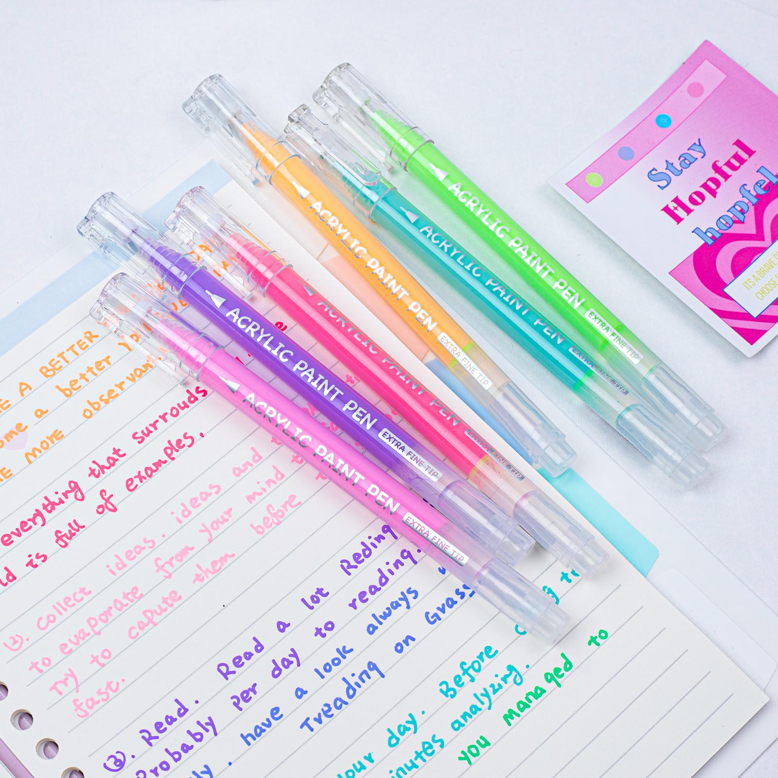 Acrylic Gel Pens for Drawing, Colors Gel Paint Pens Ultra Fine ST Point 1.0 , Set of Acrylic Marker Pens Color Ink for  Journaling, Crafts Art Supplies tiktokshopblackfriday