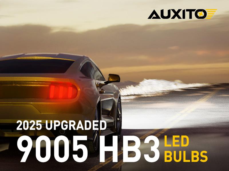 AUXITO 9005 Headlight Bulbs, 6500K White, 40000LM 1000% Brighter 9005 LED Bulb for High Beam Low Beam,9005/HB-3/HB3u Fog Light Replacement, Pack of 2