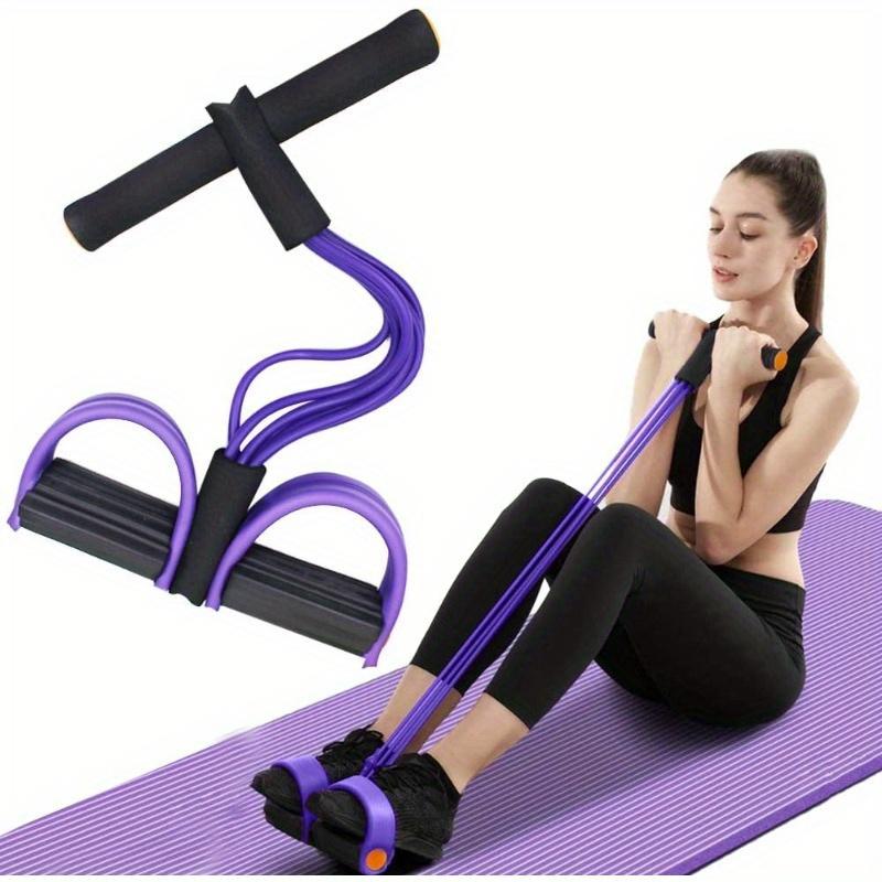 Multi-Tube Tummy Trimmer with 6 Resistance Bands, Portable Foot Pedal Exerciser for Core Training & Body Shaping
