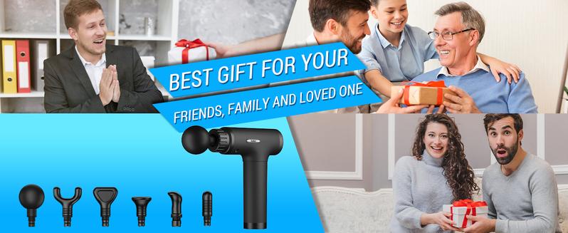 Muscle Massage Gun X6, Deep Tissue Back/Knee/Foot/Neck Massager with 6 Replacement Heads, 30 Speed, LED Display, Portable Massager Device, Perfect Gift Lightweight