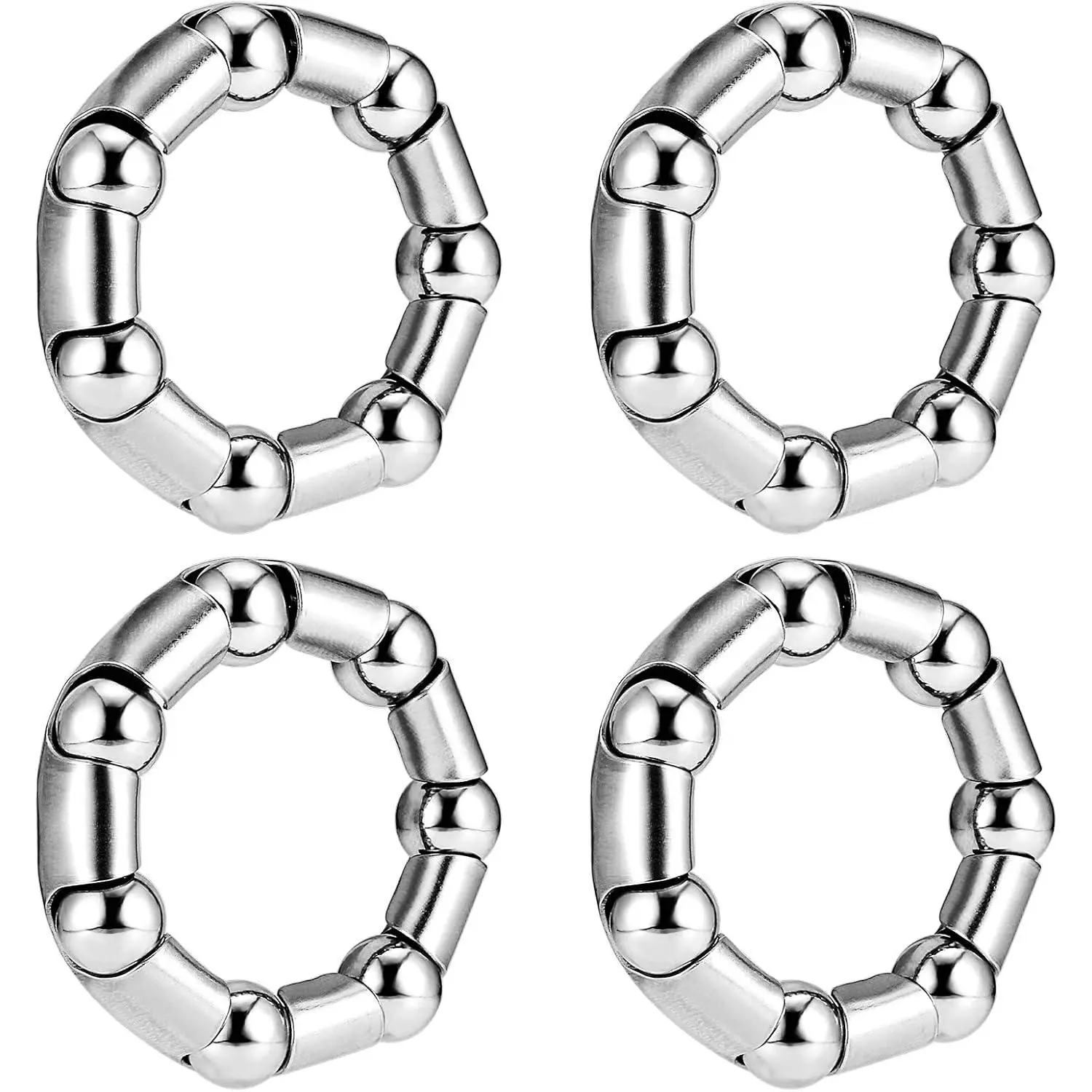 Bike-Ball-Bearing, Bicycle-Crank-Bearings, 5/16" x 7-Balls-Bike-Crank -Bearing, 4 Pcs Replacement MTB Part for Bike Crank or Bottom Bracket