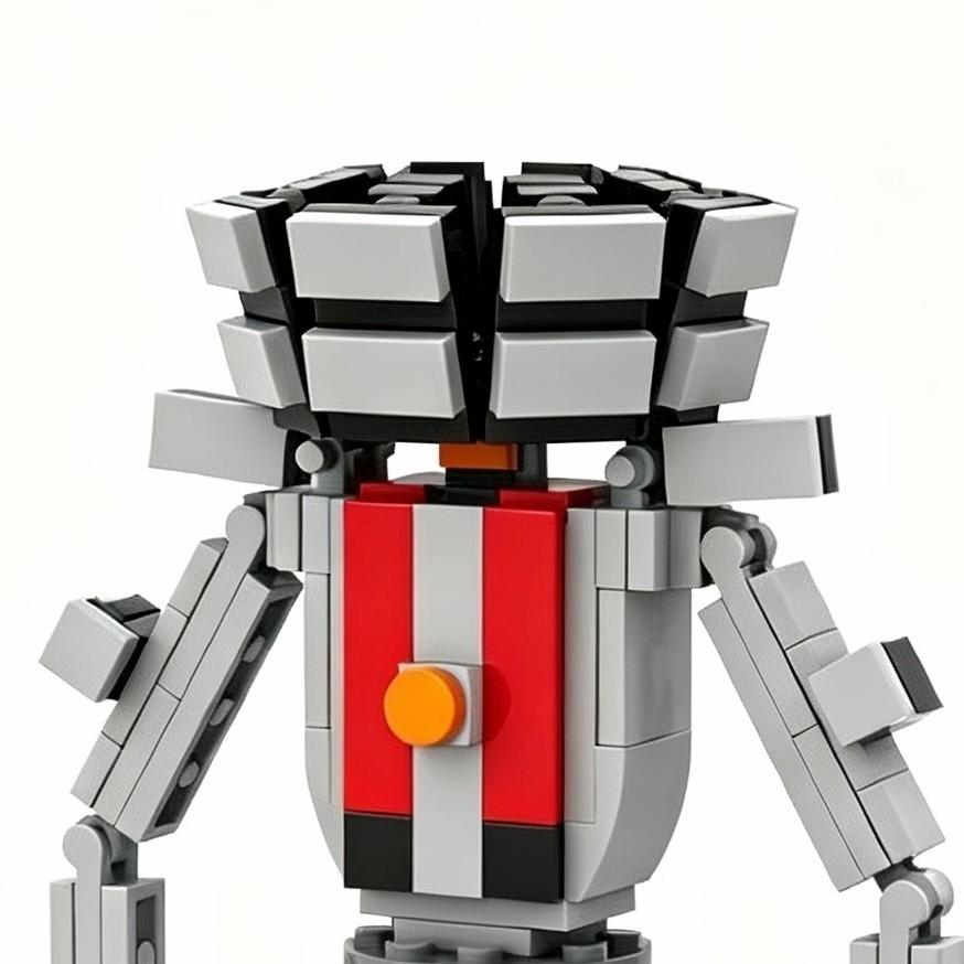 177 Pieces Mechanical TV Shape Building Blocks, Assemble Mecha Model, Educational Toy for Boys, Desktop Decoration