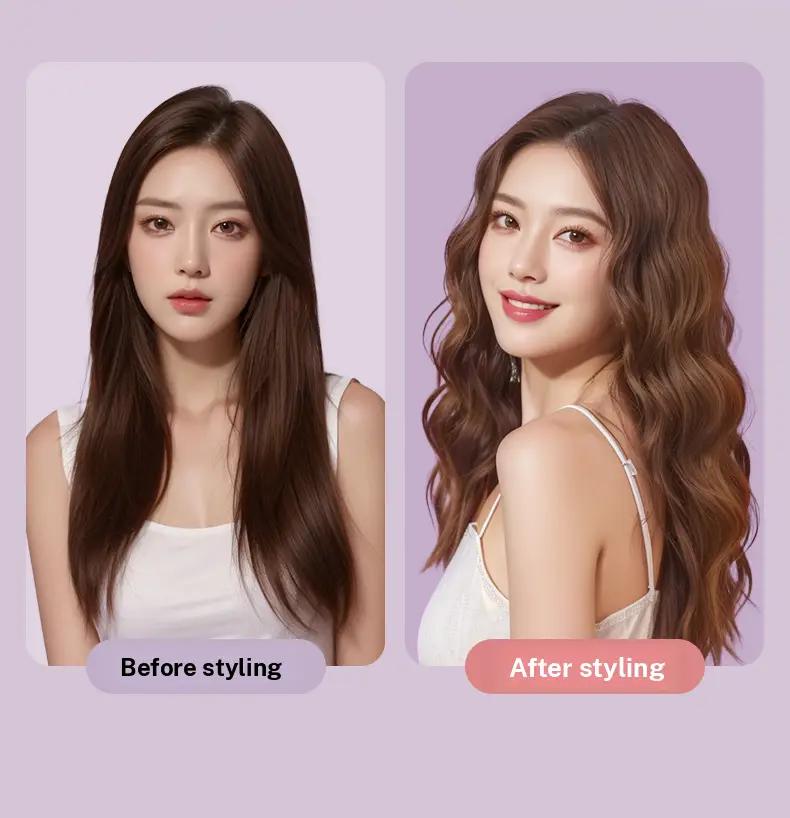 French Style 2025 New Upgrade 32MM French Wave Curling Iron 30W 3 Barrels Adjustable Temperatures Fast Heating 30 Seconds Auto Off Safety Lock Silicone Cover 1.6m Extension Cord for All Hair Types Beauty & Hair Styling Fashionable New Looks use dollar