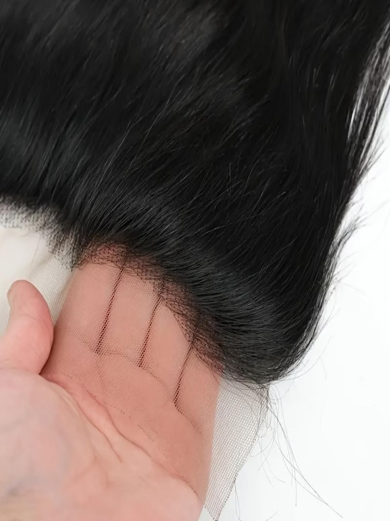 13×4 Straight Human Hair Lace Front Wig (10–16 inches) — 150% Density. Features a transparent lace front design to enhance volume at the crown, making it ideal for both daily wear and stylish looks.