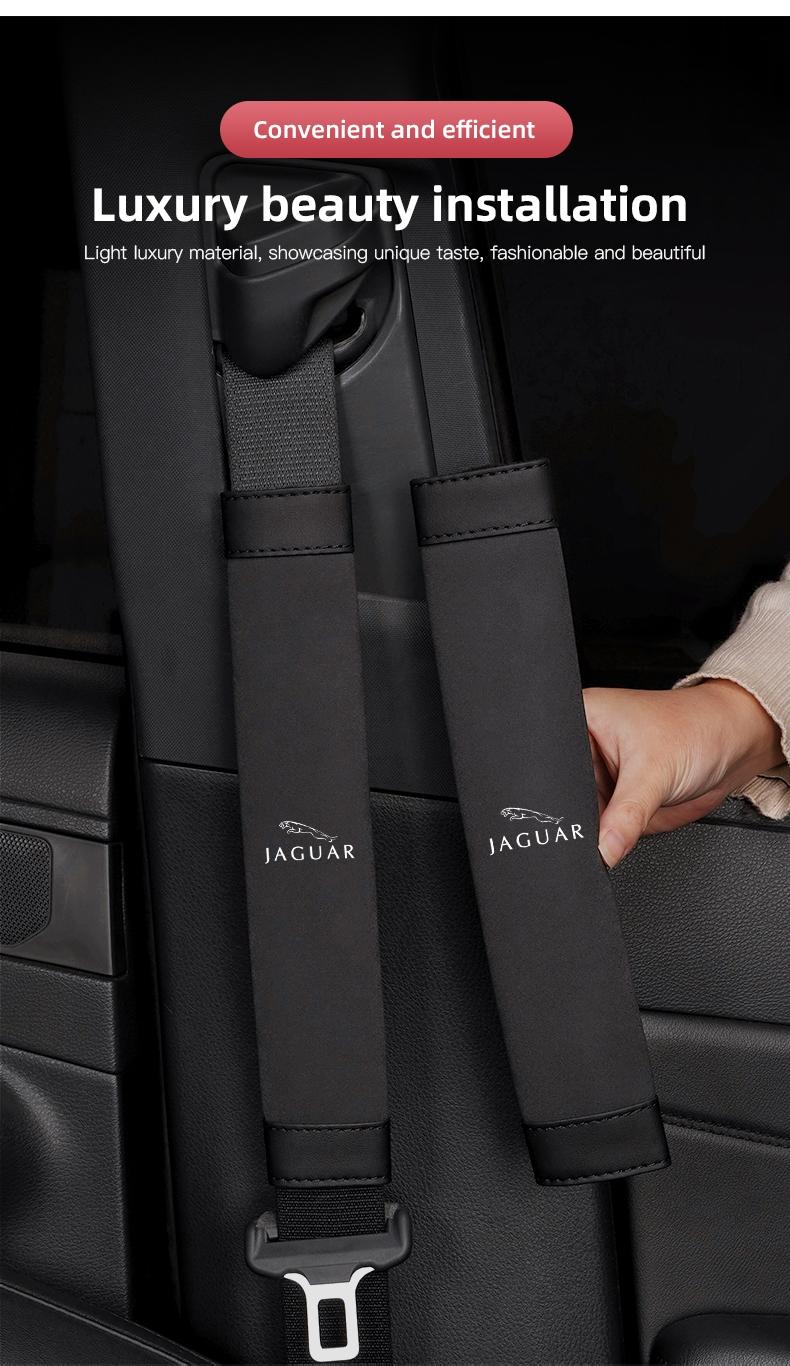 2Pcs Car Seat Belt Safety Shoulder Covers Car Accessories For Jaguar F-Pace F-Type XF XJ XE I-Pace E-Pace XEL XFL S-Type XFR XKR X-Type