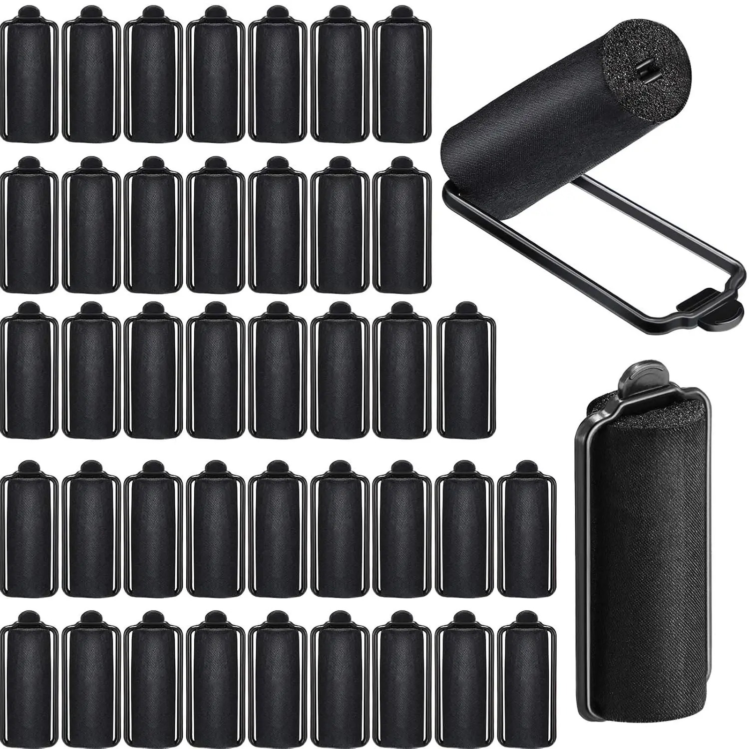 40 count Sponge Hair Rollers Silk  Satin Rollers for Women