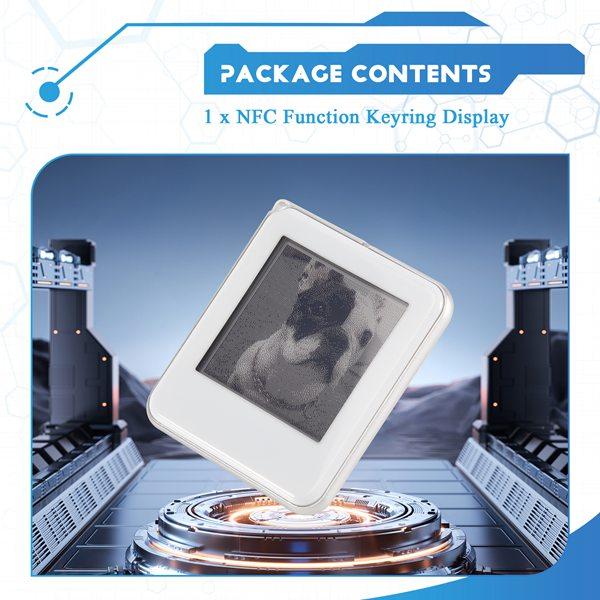 NFC Function Keyring 1.54-Inch Three Color Display Screen Image Wireless Transmission Keychain Ink Screen
