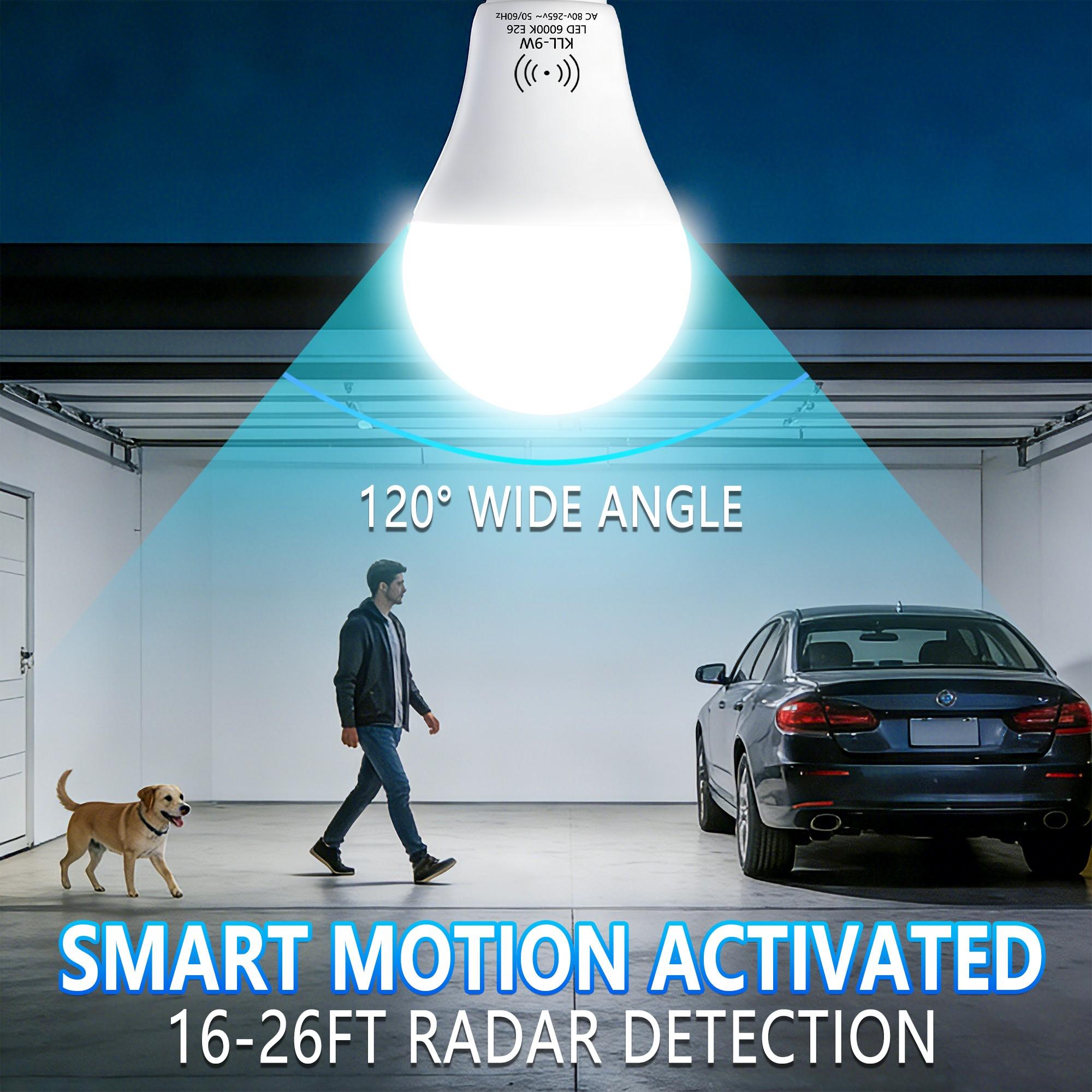 Kasotile Motion Sensor LED Bulb, 9w 3000k/6000k, Ac 80-265v, E26/e27 Base, Indoor Lighting, Hallway Lamp, Energy Efficient